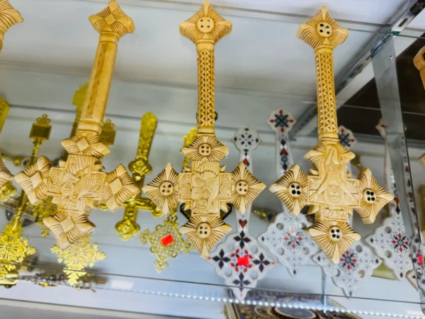Large wood hand cross
